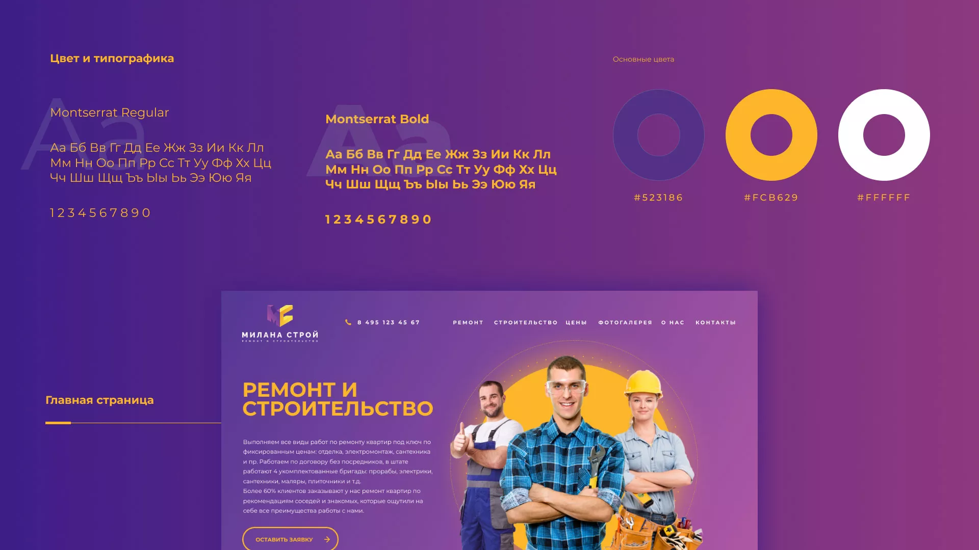 Разработка сайта строительной компании «Милана-Строй» в Городовиковске