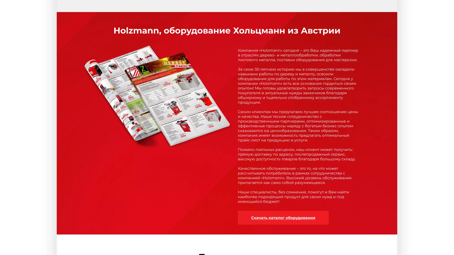 Создание сайта компании «HOLZMANN Maschinen GmbH» в Городовиковске