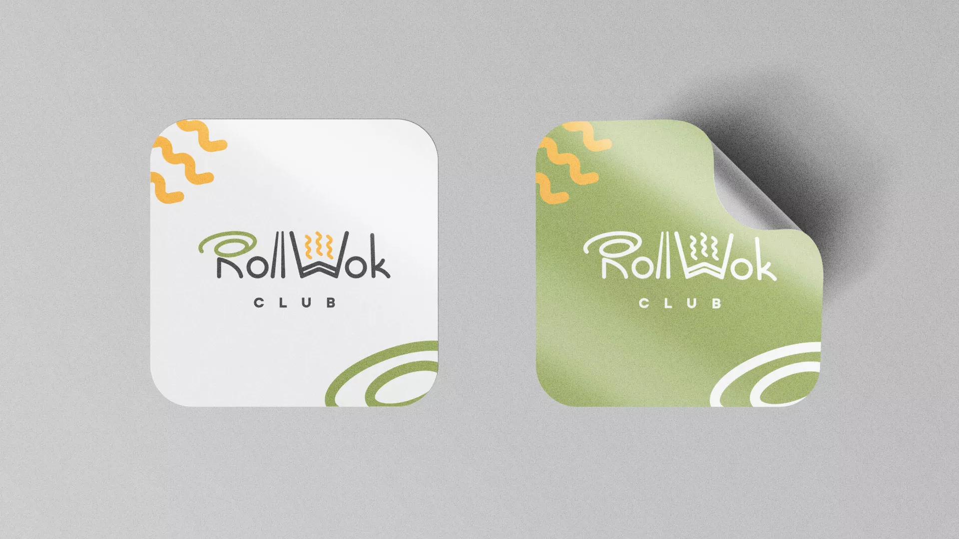 Разработка логотипа и фирменного стиля суши-бара «Roll Wok Club» в Городовиковске